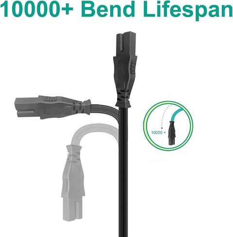 8.2ft استبدال سلك الطاقة لأخيه مشروع المدرج CE1100PRW CS5055PRW XR9500PRW XR9550PRW LB6800 آلة الخياطة 2 الشق الاستقطاب سلك الطاقة كابل التيار المتردد in Saudi Arabia