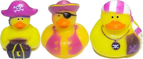 Pink Pirate Rubber Ducks | 12 Pack | Ducky Party Favors in Saudi Arabia