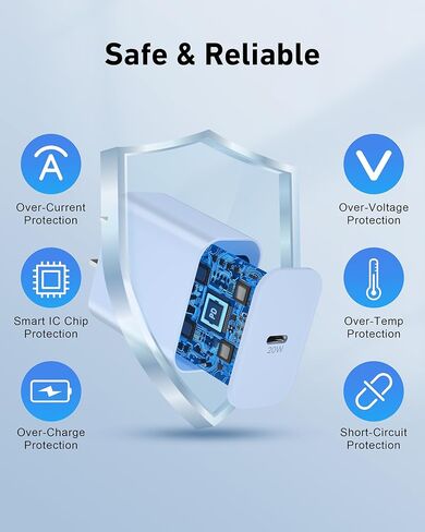 USB C Charger for Google Pixel 9/9 Pro/9 Pro XL/9 Pro Fold, 2Pack 20W Fast USB C Wall Charger Block with 3FT 6FT 10FT Long USB C to C Cable for Google Pixel 9/8/7/6/Pro/5/4/3 XL in Kuwait