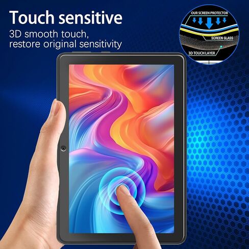 MAYtobe [2-Pack Screen Protector Designed for Amazon Fire HD 8 (2022/2020, 12th/10th) (8 Inch) Tempered Glass, No Bubbles, Scratch-Resistant, Easy to Instal in Saudi Arabia