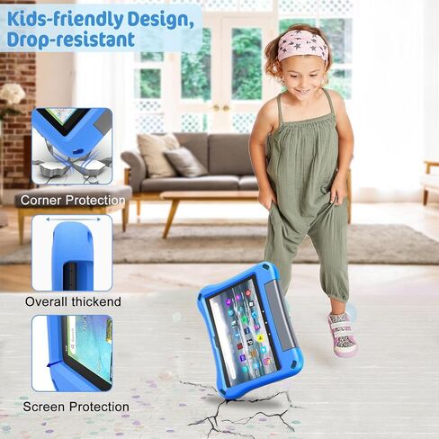 Fire Max 11 Tablet Case(13th Generation, 2023 Release), Amazon Kindle Fire Max 11 Case for Kids-Auorld Lightweight Shockproof EVA case with Handle Stand for Fire Max 11 Tablet - Blue in Saudi Arabia