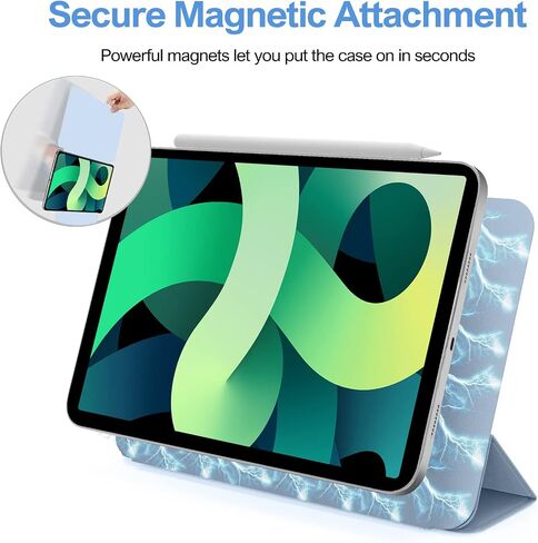حافظة Aoub لجهاز iPad Air 11 بوصة (M2) 2024، iPad Air 5th / 4th، غطاء مرفق مغناطيسي [يدعم شحن القلم الرصاص]، حافظة ذكية رفيعة قابلة للطي لجهاز iPad Air 11/10.9 بوصة 2022/2020، وردي فاتح in Saudi Arabia