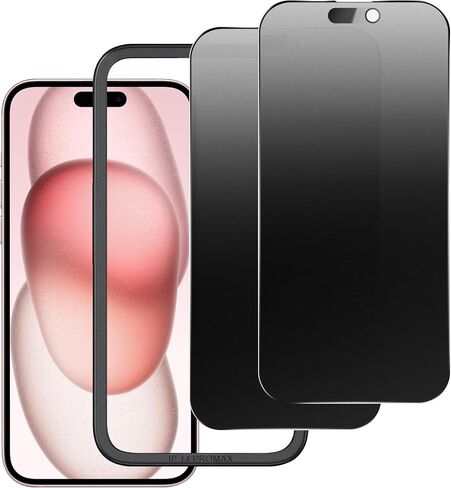 واقي شاشة للخصوصية غير لامع لهاتف iPhone 14/iPhone 13Pro /13، واقي شاشة زجاجي للخصوصية مضاد للوهج، طبقة زجاجية مقواة مضادة للتجسس، لمسة ناعمة وسريعة الاستجابة مضادة للخدش in Kuwait