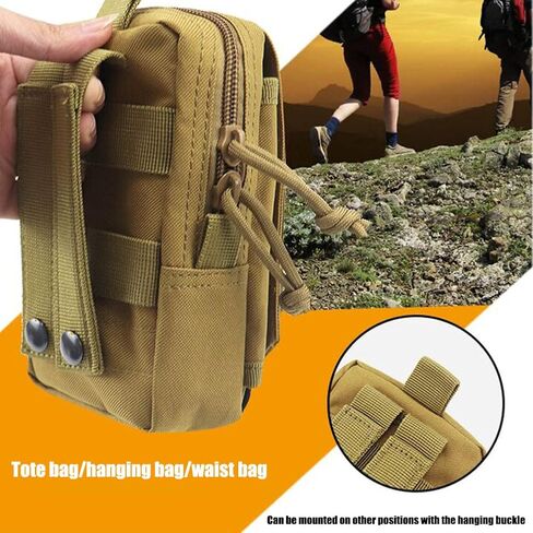 Tactical Phone Pouch, Cell Phone Holster Pouch, Multipurpose EDC Belt Bag, Belt Purse with Cell Phone Holster Holder for Workout Hiking Camping Outdoor Tear Black in Kuwait