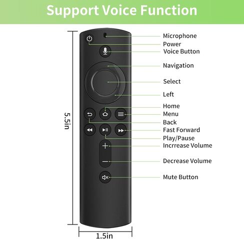 L5B83H (2nd GEN) Replacement Voice Remote Fit for Amazon Smart TVs Stick (2nd Gen,3rd Gen), Fit for AMZ Smart TV Cube (2nd Gen&1st Gen), Fit for AMZ Smart TV Stick 4K, Fit for AMZ Smart TV Stick Lite in Saudi Arabia