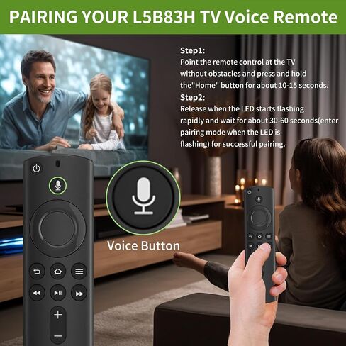 L5B83H (2nd GEN) Replacement Voice Remote Fit for Amazon Smart TVs Stick (2nd Gen,3rd Gen), Fit for AMZ Smart TV Cube (2nd Gen&1st Gen), Fit for AMZ Smart TV Stick 4K, Fit for AMZ Smart TV Stick Lite in Saudi Arabia