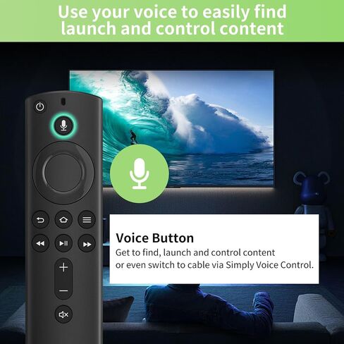 L5B83H (2nd GEN) Replacement Voice Remote Fit for Amazon Smart TVs Stick (2nd Gen,3rd Gen), Fit for AMZ Smart TV Cube (2nd Gen&1st Gen), Fit for AMZ Smart TV Stick 4K, Fit for AMZ Smart TV Stick Lite in Saudi Arabia
