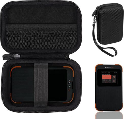 حافظة CaseSack لنقطة اتصال الهاتف المحمول SIMO Solis 5G WiFi للسفر (أسود) in Kuwait