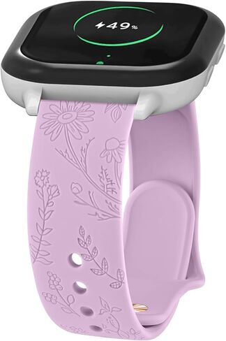 Meliya Band Compatible with Gizmo Watch 3 2 1 / Gabb Watch, 20mm Flower Engraved Bands Soft Silicone Replacement Strap for Gizmo Watch 3 2 1 for Kids Girls and Boys in Saudi Arabia