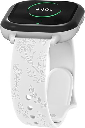Meliya Band Compatible with Gizmo Watch 3 2 1 / Gabb Watch, 20mm Flower Engraved Bands Soft Silicone Replacement Strap for Gizmo Watch 3 2 1 for Kids Girls and Boys in Saudi Arabia