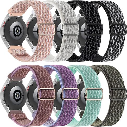 Bolesi 8 Pack Stretchy Nylon Watch Band Compatible with Samsung Galaxy Watch 7/6/5/4/FE,20mm Strap for Galaxy 6 Classic/5 Pro/Active 2 Women in Saudi Arabia