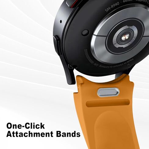 Kytuwy Galaxy Watch 6 Classic Band 43mm 47mm، أشرطة بنقرة واحدة متوافقة مع Samsung Galaxy Watch 6 Bands 40mm 44mm، حزام رياضي ناعم بدون فجوة لساعة Galaxy Watch 7/6/5/4 النساء والرجال in Kuwait