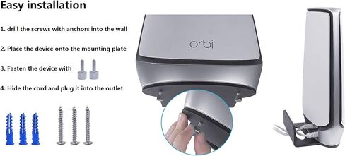 حامل حائط معدني لـ Orbi WiFi 6 (RBK752)/Orbi Ultra(RBK853)(RBK852)(RBK850)/(RBS750)(RBS751)/(AX4200)(AX5700)(AX6000)(960/860 Series) (عبوتان) in Kuwait