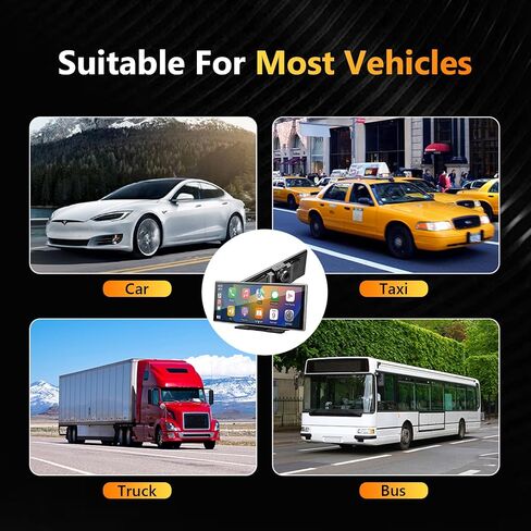 شاشة CarPlay لاسلكية عالمية مقاس 11.26 بوصة وشاشة Android Auto لعام 2024 أحدث شاشة لمس محمولة للسيارة مع كاميرا احتياطية بدقة 4K وكاميرا احتياطية مزودة بتقنية البلوتوث ونظام تحديد المواقع DVR in Kuwait