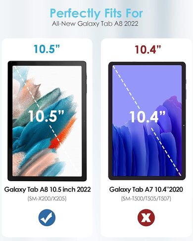 TiMOVO متوافق مع حافظة Samsung Galaxy Tab A8 10.5 2022، حافظة الكمبيوتر اللوحي Galaxy A8 SM-X200/SM-X205، غطاء جلدي دوار 90 درجة، حافظة حامل قابلة للطي بزوايا رؤية متعددة، أسود in Saudi Arabia