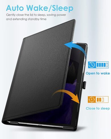 TiMOVO متوافق مع حافظة Samsung Galaxy Tab A8 10.5 2022، حافظة الكمبيوتر اللوحي Galaxy A8 SM-X200/SM-X205، غطاء جلدي دوار 90 درجة، حافظة حامل قابلة للطي بزوايا رؤية متعددة، أسود in Saudi Arabia