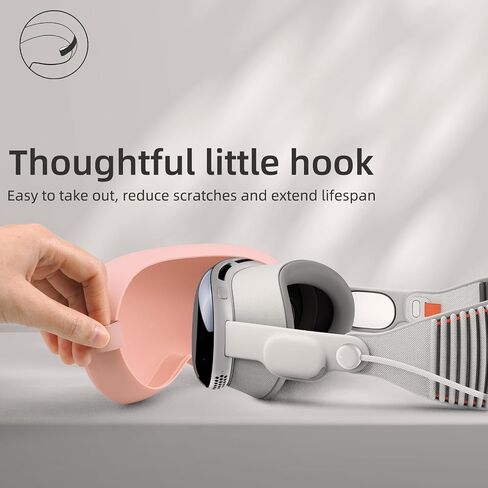 غطاء حافظة من السيليكون لهاتف Vision Pro غطاء حماية خفيف الوزن مقاوم للماء لسماعات Vision Pro VR 2024 مضادة لبصمات الأصابع ومضادة للخدش 100% من الملحقات المتوافقة in Saudi Arabia