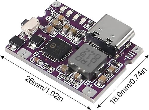 4 قطع من النوع C USB 5V 3.1A Boost Converter وحدة الطاقة IP5310 ملحقات بنك الطاقة المحمول مع مؤشر LED للمفتاح (Type-C 3.1A) in Saudi Arabia