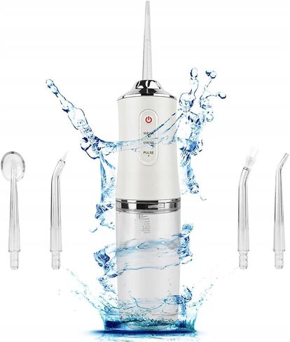 Water Dental Flosser Oral Irrigator with 3 Modes Cordless Wate Teeth Cleaner, IPX7 Waterproof Rechargeable Portable Powerful Battery for Travel & Home in Saudi Arabia