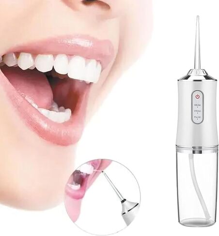 Water Dental Flosser Oral Irrigator with 3 Modes Cordless Wate Teeth Cleaner, IPX7 Waterproof Rechargeable Portable Powerful Battery for Travel & Home in Saudi Arabia