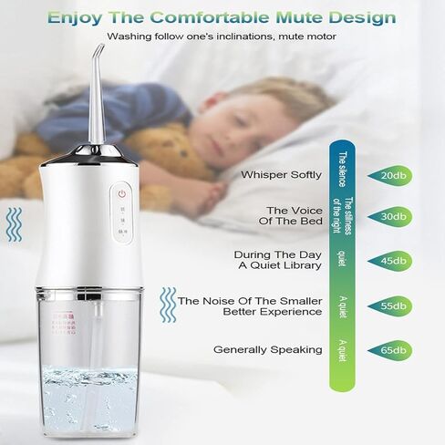 Water Dental Flosser Oral Irrigator with 3 Modes Cordless Wate Teeth Cleaner, IPX7 Waterproof Rechargeable Portable Powerful Battery for Travel & Home in Saudi Arabia