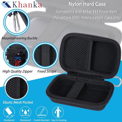 khanka Hard Travel Case Replacement for Anker 533 Power Bank/Anker Nano Power Bank,10000mAh Portable Charger (PD 30W max. Leistung),Case Only in Saudi Arabia