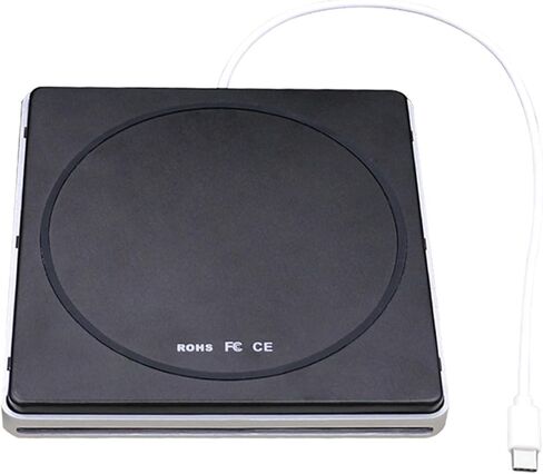 KUJOBUY مشغل أقراص مضغوطة/أقراص DVD محمول USB من النوع C لنظام التشغيل Windows Linux MacBook Air Pro للكمبيوتر المحمول سطح المكتب محرك أقراص خارجي قرص نحيف DVD كاتب DVD-R مشغل وسائط قارئ RW in Kuwait