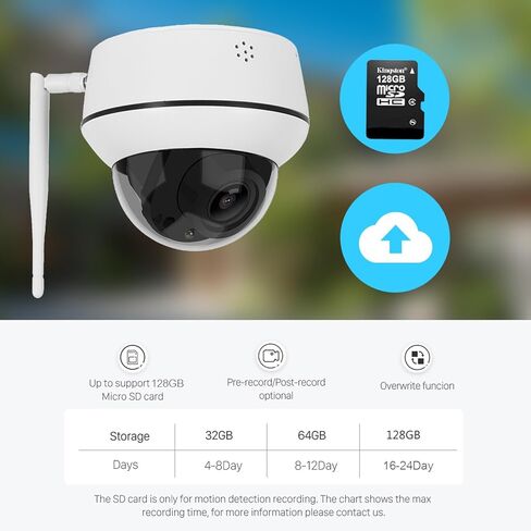 كاميرا Anpviz 5MP PTZ WiFi IP خارجية 5X Zoom كاميرا CCTV لاسلكية للأمن في اتجاهين ومكبر صوت IR 98ft للرؤية الليلية H.265 كشف الحركة WiFi كاميرا تدعم فتحة بطاقة SD CamHi APP in Kuwait