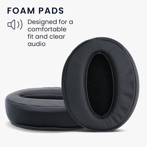 kwmobile Ear Pads Compatible with Sennheiser HD 4.50 BTNC Earpads - 2X Replacement for Headphones - Black in Saudi Arabia