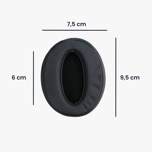 kwmobile Ear Pads Compatible with Sennheiser HD 4.50 BTNC Earpads - 2X Replacement for Headphones - Black in Saudi Arabia