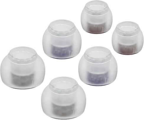 TRI Clarion Silicone Earphones Tips, 3 Pairs Blocking Out Ambient Noise, Inner Nozzle 4.00mm-5.50mm, Purple, Green, Silver in Saudi Arabia