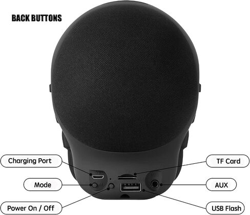 Skull Speaker Portable wireless Bluetooth 5.2 Skull Head Bass Stereo Retro Speaker for Halloween Christmas Party Home Decor Unique Gift TF Aux USB for iPhone Android Tablets Laptops PC in Saudi Arabia