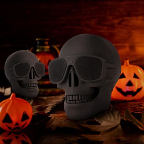 Skull Speaker Portable wireless Bluetooth 5.2 Skull Head Bass Stereo Retro Speaker for Halloween Christmas Party Home Decor Unique Gift TF Aux USB for iPhone Android Tablets Laptops PC in Saudi Arabia