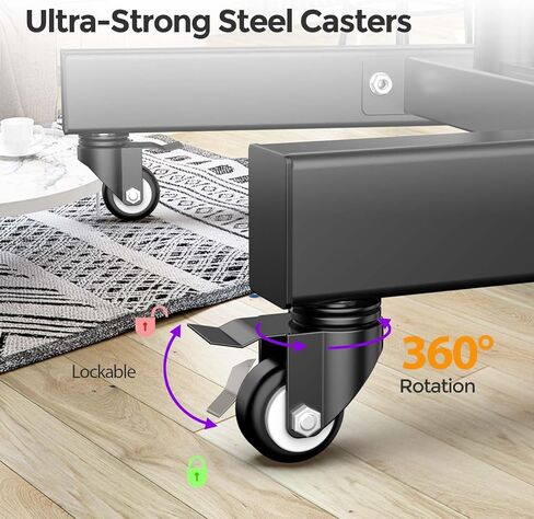 عربة تلفزيون متنقلة لشاشة تلفزيون منحنية مسطحة 32-55 بوصة، حامل تلفزيون أرضي متدحرج 360 درجة بحد أقصى VESA 400 × 400 مم يصل إلى 55 رطل، 32 43 50 55 ارتفاع دوار قابل للضبط محمول بعجلات، حامل تلفزيون عالمي in Kuwait