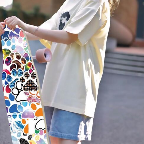 60pcs Paw Print Stickers|Vinyl Waterproof Cute Cartoon Cat Dog Animals Stickers for Laptop,Car Bumper，Luggage,Skateboard,Water Bottles,Computer,Phone, Kids Teens Adults (Brown) in Saudi Arabia