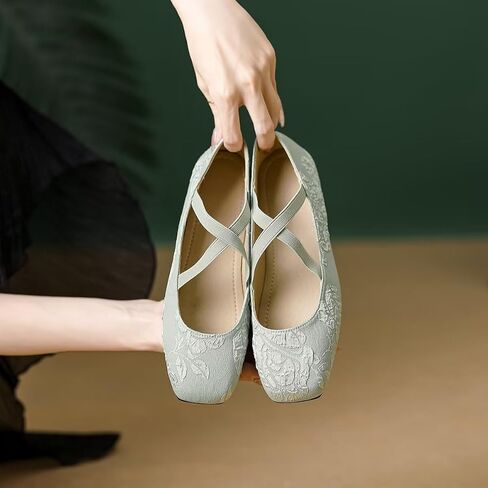 LUXINYU Women's Slip on Flats,Traditional Chinese Style Embroidered Round Toe Ballet Flats Shoes in Saudi Arabia