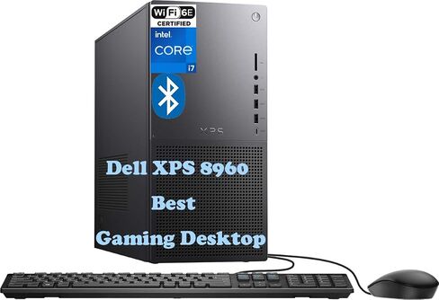 Dell XPS 8960 Gaming Desktop (Intel i7-13700, RTX 4060 Ti 8GB, 64GB DDR5 RAM, 1TB SSD + 2TB HDD (3.5), RJ-45, WiFi 6E, Bluetooth, SD Reader, Display Port, HDMI, Wired Keyboard & Mouse, Win11P) in Saudi Arabia