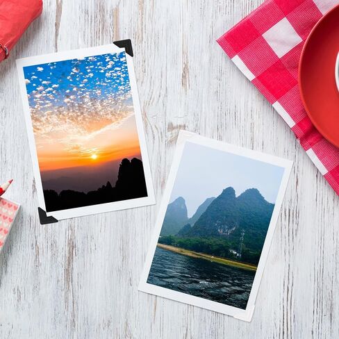 ملصقات ذاتية اللصق لزوايا الصور من MIDELONG، لونين من الورق الخالي من الأحماض، ملصقات تثبيت الصور على زوايا الصور لألبومات سجل القصاصات DIY، 6 أوراق/144 قطعة in Kuwait