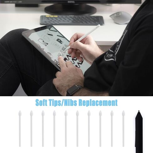 10pcs Pen Nibs Replacement for Samsung Galaxy Tab S6, S Pen Tips Stylus Pen Nibs Replacement with Install Tool Compatible with Samsung Galaxy Tab S7 & S7 Plus S8 & S8 Plus (Black) in Saudi Arabia