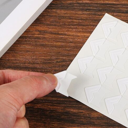 ملصقات ذاتية اللصق لزوايا الصور من MIDELONG، لونين من الورق الخالي من الأحماض، ملصقات تثبيت الصور على زوايا الصور لألبومات سجل القصاصات DIY، 6 أوراق/144 قطعة in Kuwait