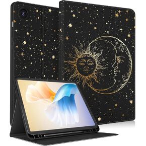 حافظة لهاتف Samsung Galaxy Tab A9 Plus مقاس 11 بوصة (SM-X210/X216/X218)، غطاء فوليو جميل للفتيات والنساء مع حامل أقلام، تصميم تلقائي للأسبوع/النوم لجرابات الكمبيوتر اللوحي Samsung A9+ Plus، زهور in Kuwait