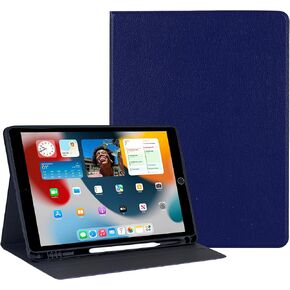 حافظة لجهاز iPad الجيل التاسع مقاس 10.2 بوصة 2021، حافظة iPad الجيل الثامن 2020، حافظة iPad الجيل السابع 2019 - غطاء حامل متعدد الزوايا مع حامل أقلام، إيقاظ تلقائي للنوم (أسود) in Kuwait