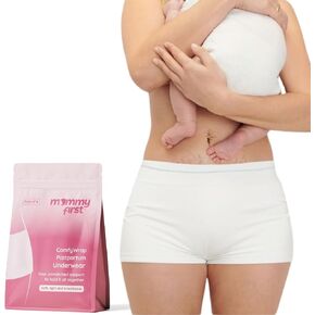 Postpartum Underwear | Soft, Breathable, High Waist & Stretchable | Postpartum Recovery Essentials | C-Section Underwear for Women | Pack of 4 | Regular (Waist 27" Stretch to 42") White
