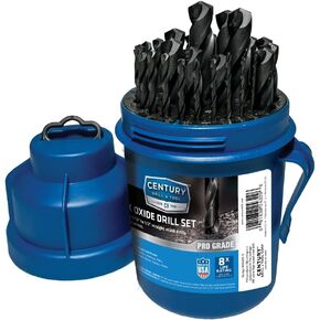 Century Drill & Tool 24329 Pro Grade M2 Black Oxide Drill Set, 29 Piece, Made in The USA