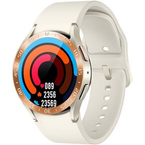 Compatible for Samsung Galaxy Watch 6 Classic 47mm Watch Bezel Ring, Stainless Steel Frame Polished Adhesive Cover Anti-Scratch Protector Lightweight Cover Ring(black, 47mm) in Kuwait