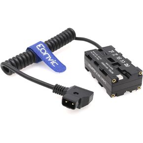 Eonvic Dtap to NP-F550//F970/F750 Double-Side Dummy Battery 5/9/12V 36W Output USB Type C Power Cable for Phone Camera Dummy Battery,Three-Way Output