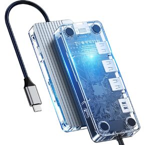 ORICO USB C Docking Station - 8 in 1 USB C Hub with 4K HDMI, 100W PD Charging, RJ45, SD/TF Card, and 3 USB Ports - Compatible with MacBook Pro/Air/Dell/Lenovo, etc.