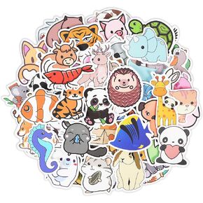 100 Pieces Stickers for Kids,Colorful Stickers for Water Bottle,Vinyl Waterproof Stickers Decoration Laptop Phone Skateboard Party Favors,Personalize Animal Stickers Pack
