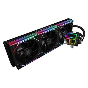 Thermalright Frozen Infinity 360 BLACK Liquid CPU Cooler,Triple PWM Fans with 2000RPM,Desktop CPU Aio Cooler,for AM4/AM5&Intel LGA1150/1151/1200/2011/1700/1851,Infinity Mirror PC CPU Water Cooler