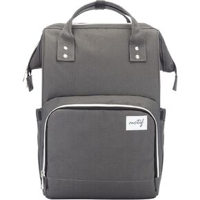 Motif Medical, Maternity Backpack, Insulated Nursing Bag for Breast Pump, Breast Milk, Feeding Bottle - Grey